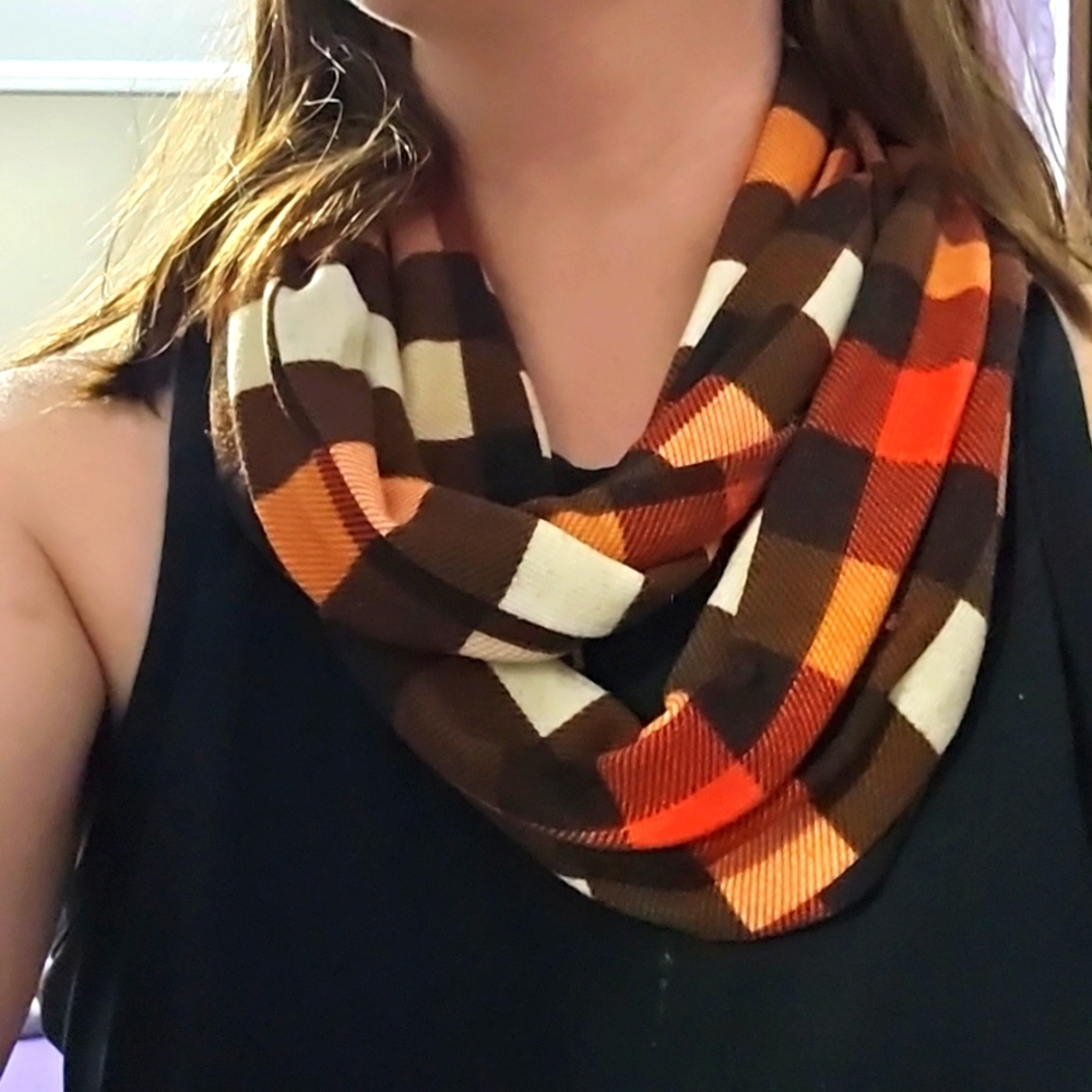 Plaid Infinity Scarf